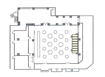 画像：立食形式の間取り図