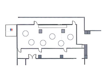 画像：立食形式の間取り図