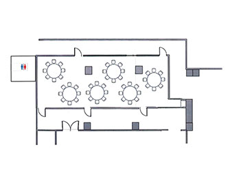 画像：円卓形式の間取り図