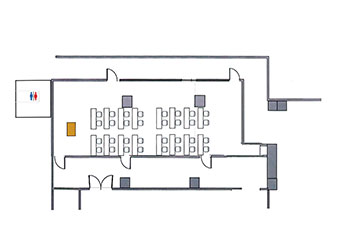 画像：スクール形式の間取り図