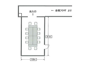 画像：対面形式の間取り図