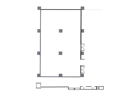 画像：立食形式の間取り図