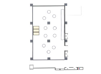 画像：立食形式の間取り図